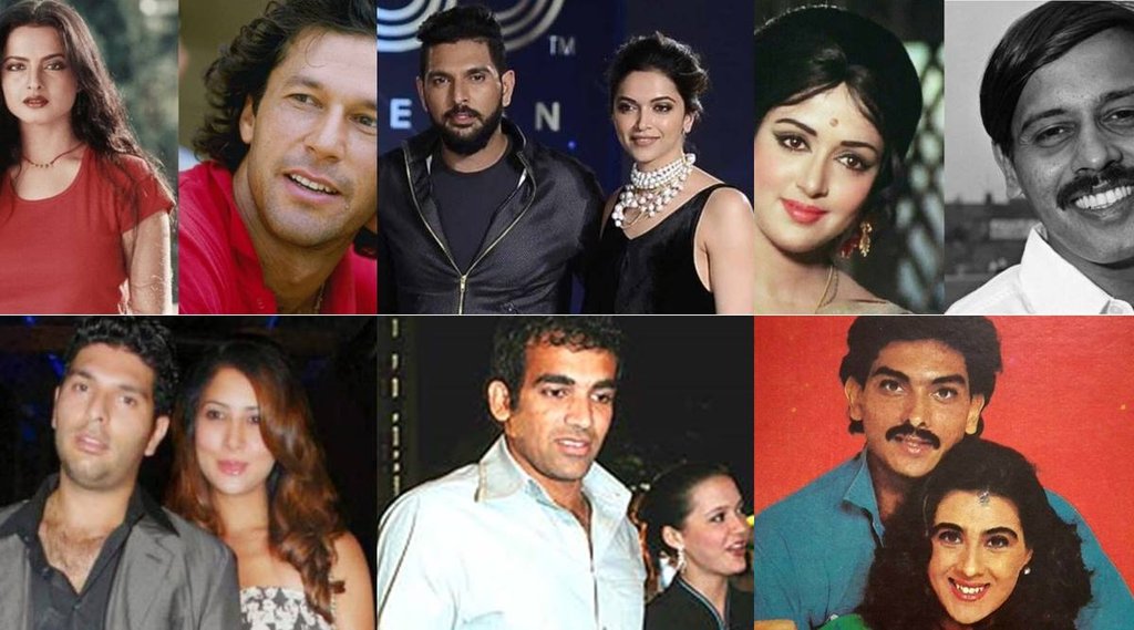 hema-malini-rekha-deepika-padukone-kim-sharma-bollywood-actress-cricketers-love-story-venkataraghavan-imran-khan-yuvraj-singh-respectively-ravi-shastri-amrita-singh-sara-ali-khan-mother-not-become-lif