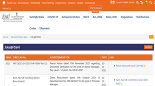FSSAI Recruitment 2021