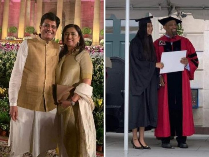केंद्रीय मंत्री पीयूष गोयल ने साल 31 मई 2019 को तस्वीरें शेयर करते हुए बताया था कि आज ही वह केंद्र में मंत्री बने और आज ही उनकी बेटी राधिका ने विख्यात हार्वर्ड यूनिवर्सिटी से अपना ग्रेजुएशन पूरा किया। पीयूष गोयल ने अपनी बेटी की कामयाबी पर खुशी जाहिर करते हुए उन्हें भविष्य की शुभकामनाएं दी थीं।