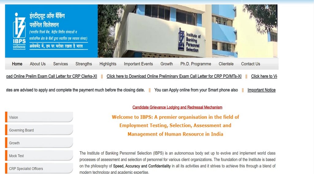 IBPS Clerk Admit Card 2021