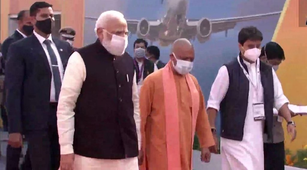 Yashwant sinha, PM modi, CM yogi, Lakshman Rekha, Jewar, Airport event