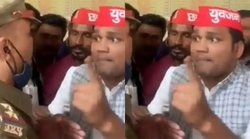 अखिलेश के नेता ने इंस्पेक्टर को दी धमकी, कहा – सुनो दरोगा.. तुम झंडा नोचोगे, हम तुम्हारे बिल्ले नोचेंगे