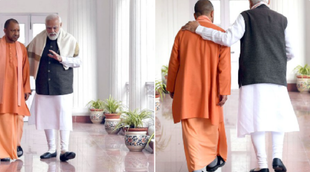AAJTAK, TV DEBAYE, SUPRIA SRINET, MODI GOVERNMENT, MODI-YOGI PIC