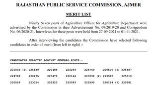 RPSC, RPSC AO Result, RPSC AO Result 2021, RPSC Result