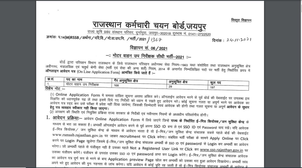 इन पदों के लिए आवेदन करने के लिए कैंडिडेट्स आधिकारिक वेबसाइट rsmssb.rajasthan.gov.in पर जाएं।