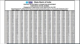 sbi apprentice result 2021, sbi apprentic result released, sbi apprentice result, sbi co in, sbi apprentice result steps to download