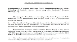 SSC SI Delhi Police Paper II Answer Key