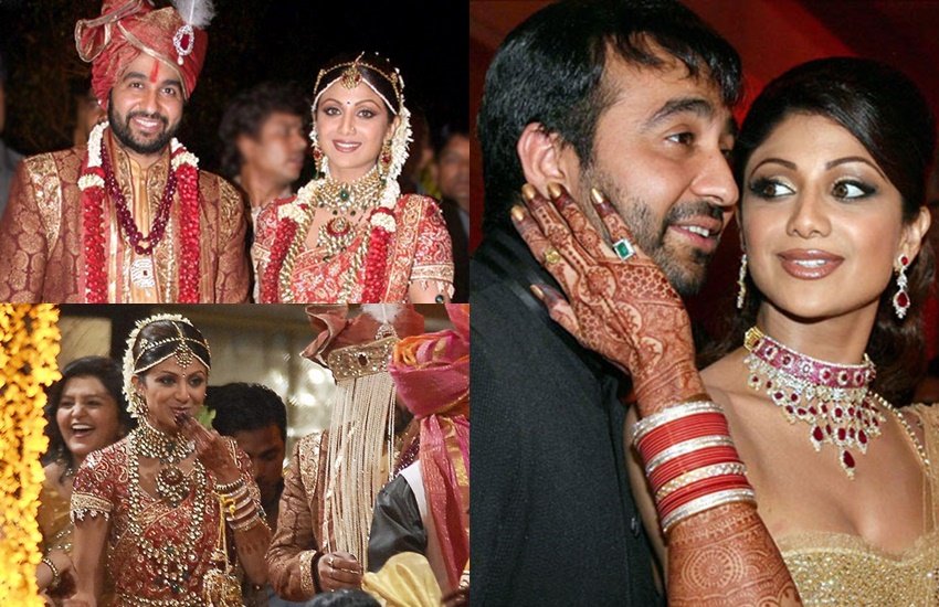 Shilpa Shetty Raj Kundra Wedding Anniversary: शिल्पा शेट्टी बॉलीवुड की चर्चित अभिनेत्री हैं। उन्होंने कई फिल्मों में अपने शानदार अभिनय से लाखों लोगों को अपना मुरीद बनाया है। बड़ी संख्या में लोगों के दिलों पर राज करने वालीं शिल्पा शेट्टी राज कुंद्रा पर अपना दिल हार बैठी थीं। शिल्पा की शादी को आज 12 साल हो गए हैं। देखें अपनी शादी में कैसी नजर आई थीं शिल्पा: 