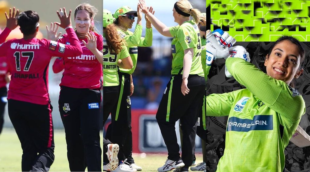Sydney Sixers vs Sydney Thunder Womens Big Bash League Smriti Mandhana Deepti Sharma Shafali Verma