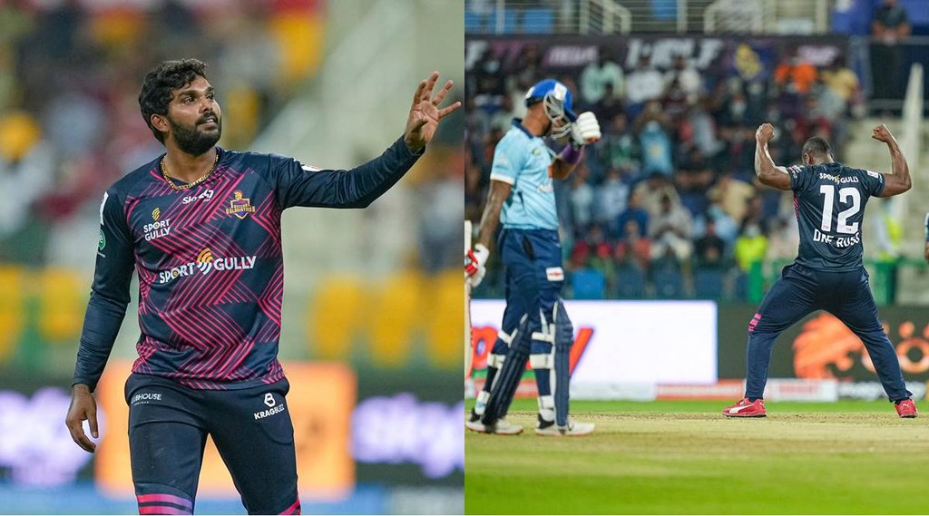 abu-dhabi-t10-league-shahrukh-khan-all-rounder-andre-russel-deccan-gladiators-beats-chennai-braves-virat-kohli-rcb-bowler-wanindu-hasranga-takes-3-wickets