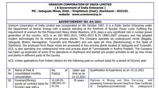 UCIL. UCIL Vacancy, Govt Job, Sarkari Naukari