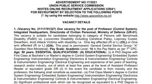 UPSC, UPSC Job, UPSC Vacancy 2021, UPSC Latest Job