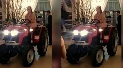 ट्रैक्टर पर सवार होकर विदेशी लड़की ने मनाया बर्थडे, आनंद महिंद्रा बोले – विदेशों में भी है हमारा जलवा