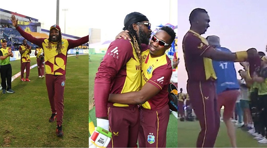 chris-gayle-dwayne-bravo-gets-guard-of-honour-from-australian-team-after-match-against-west-indies-in-t20-world-cup-2021-last-super-12-match-watch-video