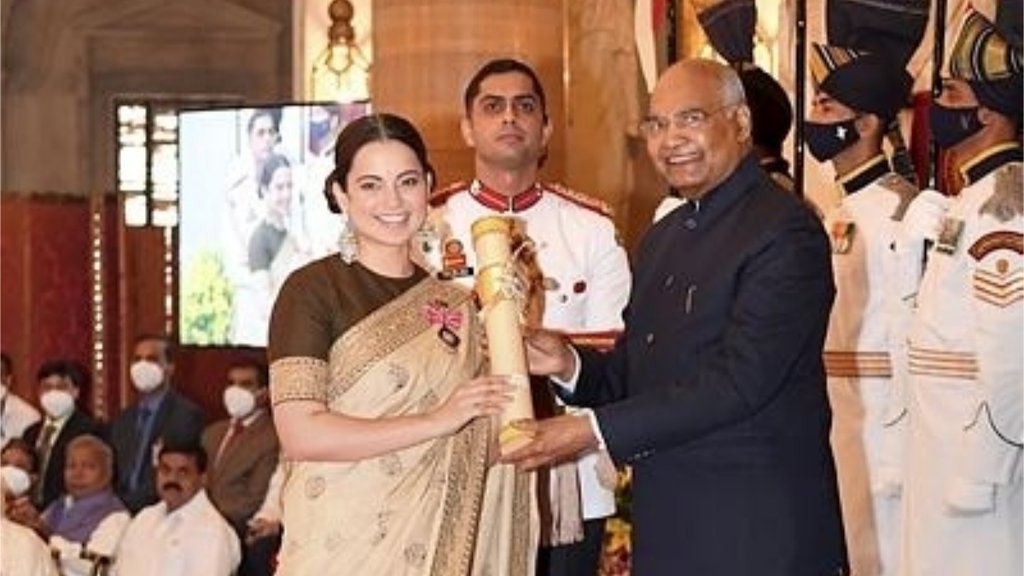 आजादी को लेकर दिए गए बयान पर कांग्रेस सहित कई पार्टियां फिल्म अभिनेत्री कंगना रनौत से पद्म पुरस्कार वापस लेने की मांग कर रही है। (फोटो: पीटीआई)