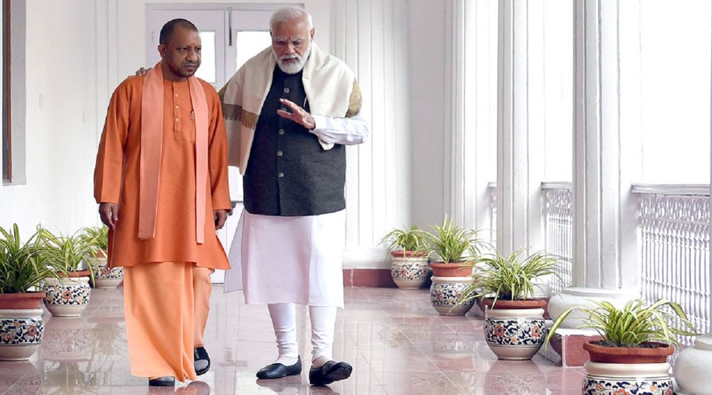pm modi, cm yogi, udit raj, modi viral photo, up election