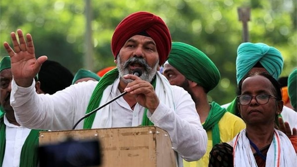 किसान नेता राकेश टिकैत ने कहा कि भाजपा जहां भी जाती है वहां जोड़ने नहीं तोड़ने का काम करती है। (एक्सप्रेस फोटो)