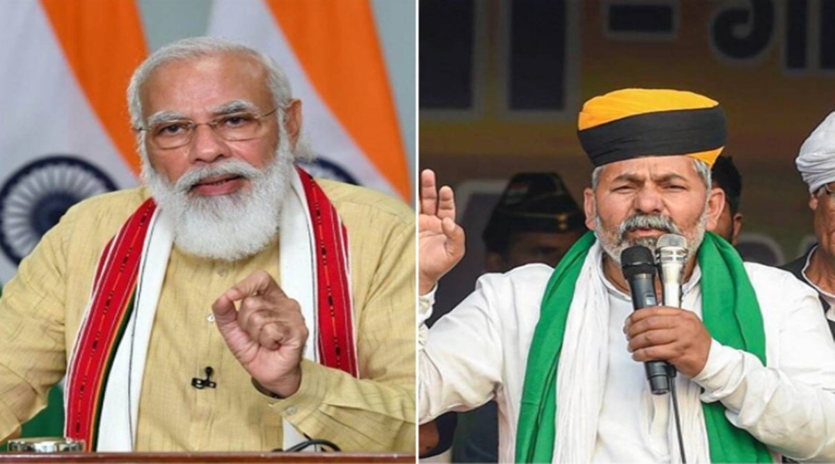 rakesh tikait, narendra modi, farmers protest
