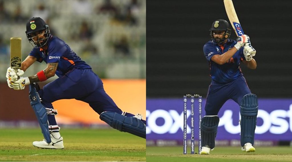 rohit-sharma-kl-rahul-completes-4th-century-partnership-in-t20-international-hitman-levels-babar-azam-team-india-makes-highest-score-in-t20-world-cup-2021
