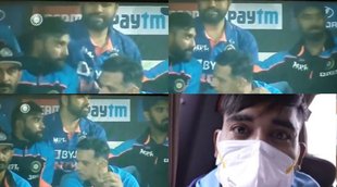 rohit-sharma-slaps-mohammad-siraj-on-back-head-in-funny-manner-video-from-indian-dugout-gone-viral-during-first-t20-match-againts-new-zealand