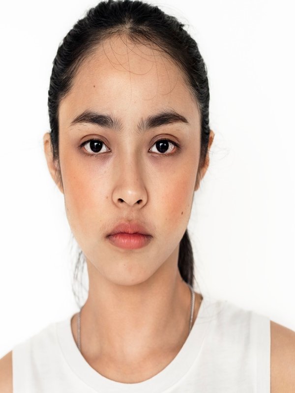 Young Asian girl portrait isolated