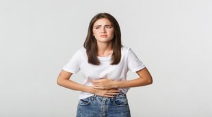 Woman having stomach ache from Acidity