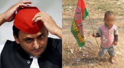 अखिलेश यादव ने बच्चे की फोटो शेयर कर लिखा- भविष्य के हाथ में भविष्य का झंडा, लोग बोले- झंडा थमाया तो चप्पल भी पहना देते