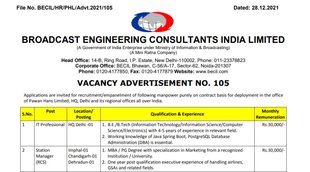 BECIL, BECIL Job, BECIL Job Notification, BECIL Vacancy