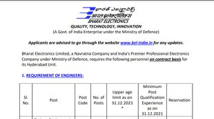 BEL, BEL Vacancy, BEL Job 2021, Govt Job