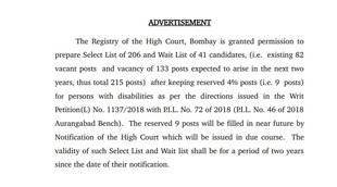 High Court Recruitment, Bombay High Court Recruitment, Bombay High Court Vacancy, Govt Job