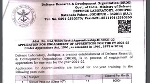 DRDO, DRDO Apprentice Recruitment, DRDO Apprenticeship
