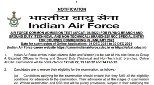 IAF, IAF Notification, IAF Vacancy, IAF AFCAT Notification
