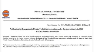 IOCL, IOCL Vacancy, IOCL Apprentice Recruitment, IOCL Job