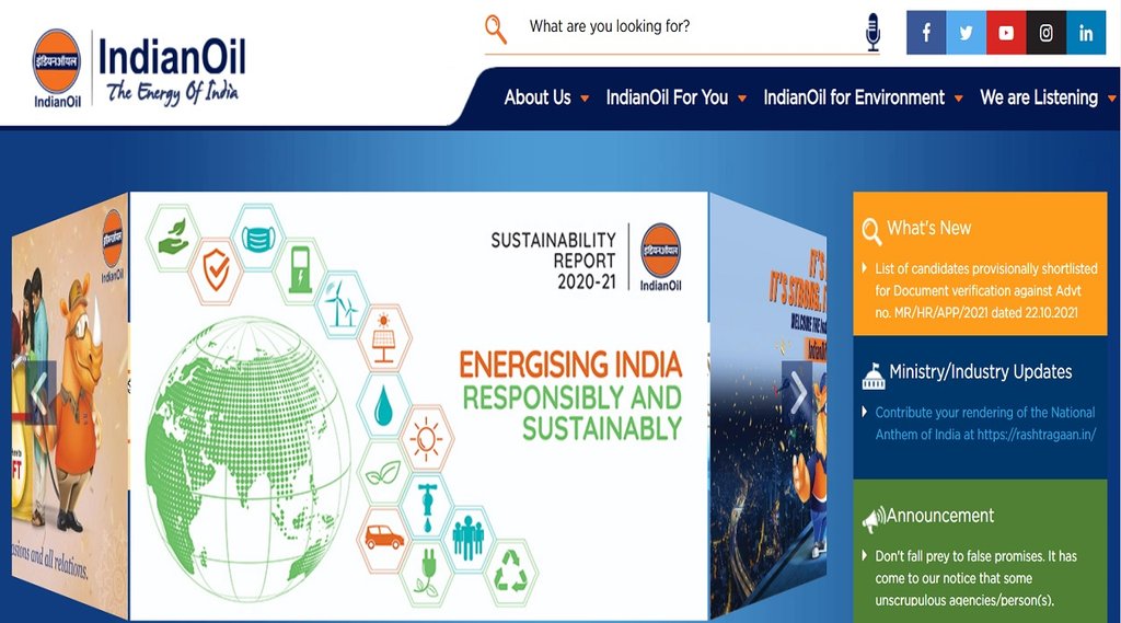 IOCL Recruitment 2021 IOCL Recruitment 2021