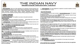 Indian Navy Recruitment 2021