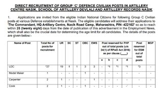 Ministry of Defence Recruitment 2021