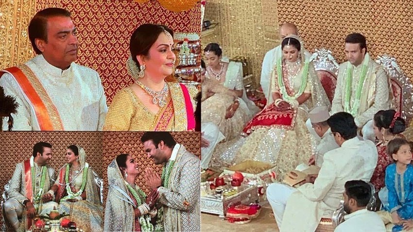 Mukesh Ambani Nita Ambani Daughter Isha Ambani: रिलायंस (Reliance) इंडस्ट्रीज के चीफ मुकेश अंबानी और नीता अंबानी की बेटी ईशा अंबानी की शादी भारत में अब तक की सबसे महंगी शादी बताई जाती है। इस शादी में वो सबकुछ था जो एक आम इंसान सोच भी नहीं सकता है। ईशा दुल्हन के रूप में बहुत खूबसूरत लगी थीं> आइए देखें देश के दूसरे उद्योगपतियों की बेटियों की शादी की फोटोज: 