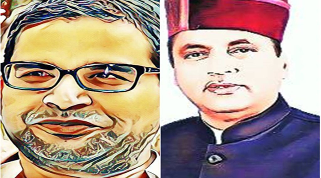 चुनावी रणनीतिकार प्रशांत किशोर और हिमाचल प्रदेश के सीएम जयराम ठाकुर। 