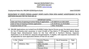 Railway, Railway Job, Railway Vacancy, Govt Job