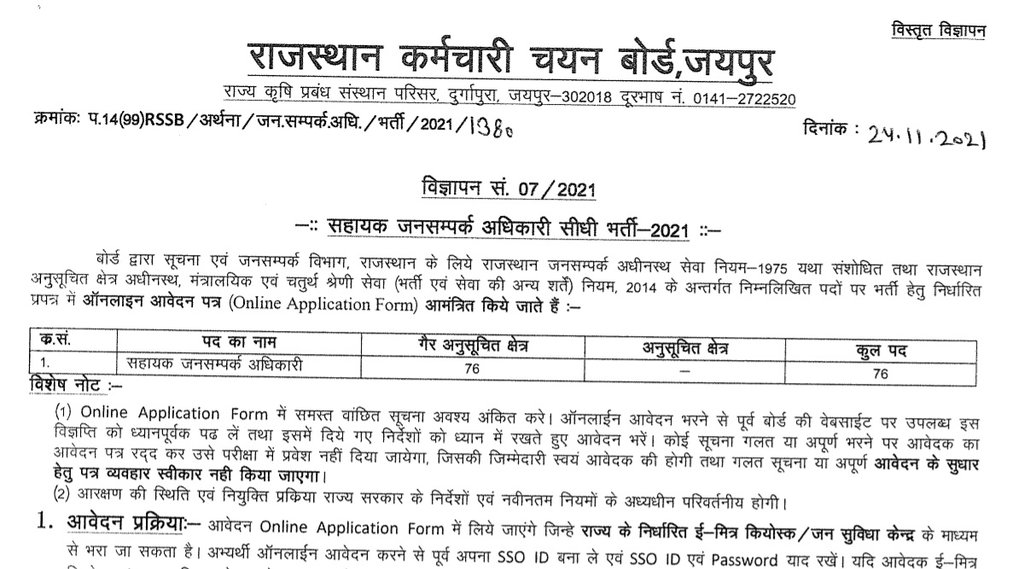 RSMSSB, RSMSSB APRO, RSMSSB Vacancy, RSMSSB APRO Vacancy
