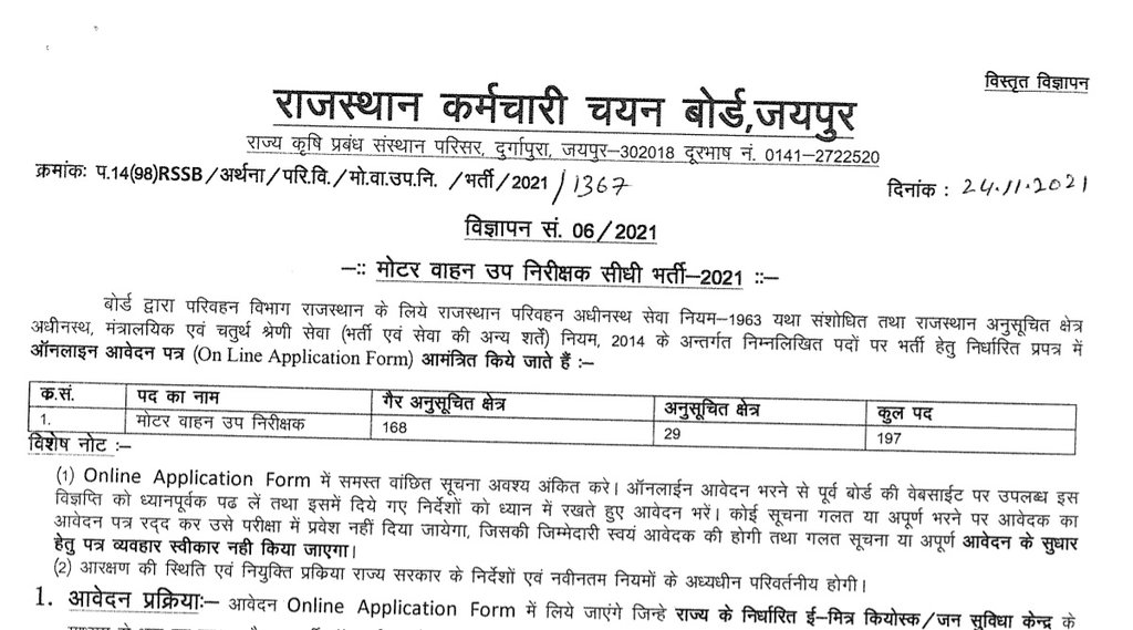 RSMSSB, RSMSSB MVSI Job, RSMSSB MVSI Vacancy, RSMSSB MVSI Job, RSMSSB APRO Job, RSMSSB APRO Vacancy