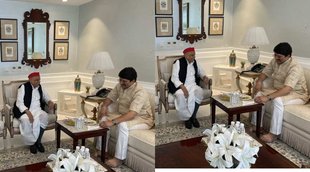 Raja bhaiya mulayam, mulayam with raja bhaiya