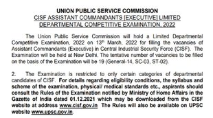 UPSC CISF Recruitment 2021