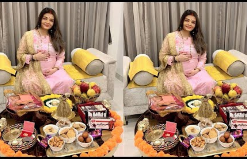 ऐश अपने घर पर अपने दोस्तों के साथ पार्टी भी करती थीं और इस दौरान पहली बार उन्होंने बेबी बंप पर हाथ रख कर पोज दिया था।