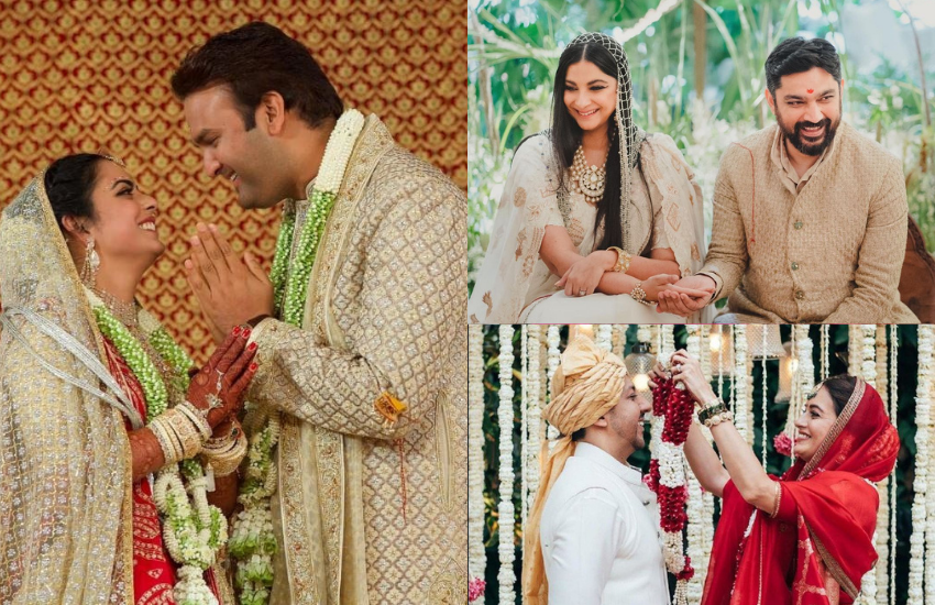 कई बॉलीवुड सेलिब्रिटीज से लेकर एशिया के सबसे अमीर शख्स मुकेश अंबानी तक अपने बच्चों की शादी के लिए अपने घर से बेहतर जगह किसी को नहीं मानते हैं। बहुत से सेलेब्स से पांच सितारा होटलों या महलों में भले ही प्री-वेडिंग सेलिब्रेशन किया लेकिन बात जब शादी की आई तो अपने ड्रीम होम पर ही इन्होंने सात फेरे लिए। तो चलिए जानें कि किन सेलेब्स ने अपने घर पर अपनी शादी की है।