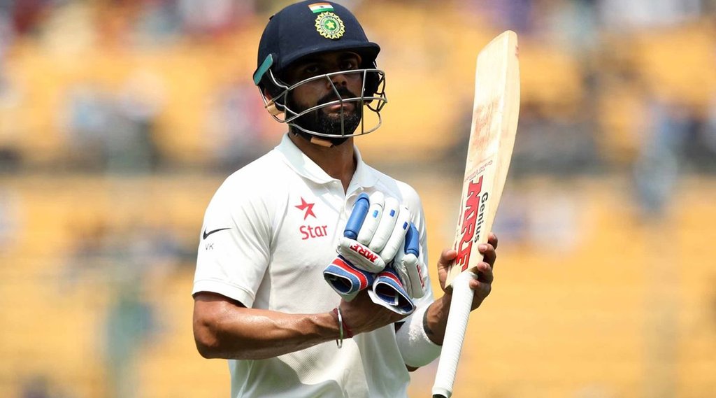 virat Kohli MS Dhoni India vs New Zealand Mumbai Test Wankhede Stadium Mumbai IND vs NZ Test Series