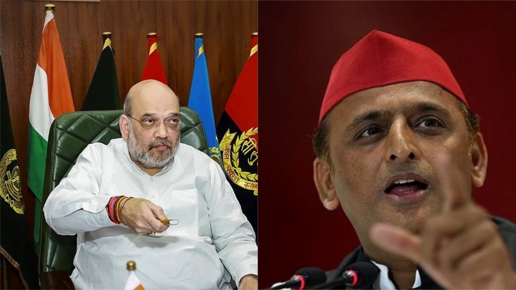 समाजवादी पार्टी के एमएलसी पुष्पराज जैन के यहां इनकम टैक्स का छापा पड़ने के बाद केंद्रीय गृह मंत्री अमित शाह ने अखिलेश यादव पर निशाना साधा। (पीटीआई/ एक्सप्रेस फोटो)