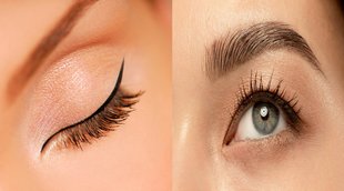 Eyes Closed. Black eyeliner. Sensuality. Lashes.