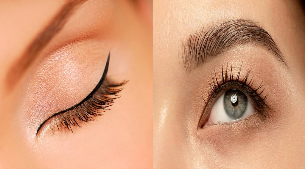 Eyes Closed. Black eyeliner. Sensuality. Lashes.