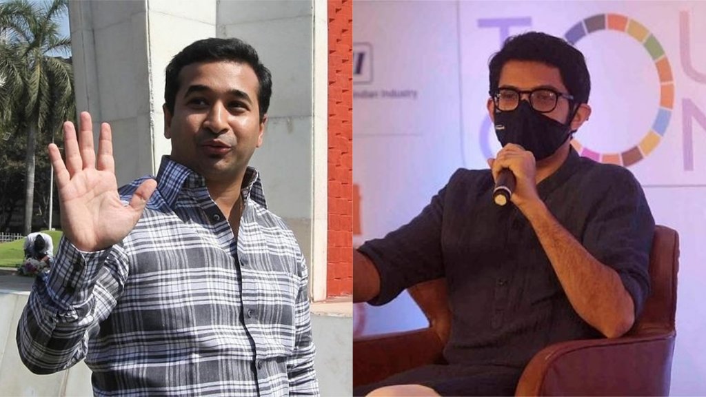 आदित्य ठाकरे को भाजपा विधायक नितेश राणे द्वारा म्याऊं कहे जाने पर सोमवार को सदन में जमकर हंगामा हुआ। (एक्सप्रेस फोटो)